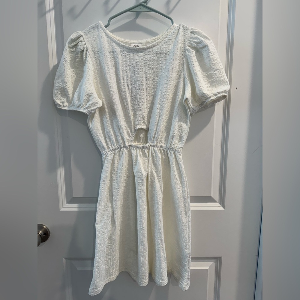 Zara Girls White Dress New With Tags Size 11-12